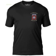 Ready Stock Design Military Fan Short Sleeve 100% Cotton T-Shirt, 82nd Airborne Division, Battle Spa