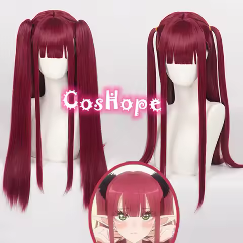 Rizu Kyun Cosplay Marin Kitagawa Little Devil Wig Cosplay Dark Red Wig Cosplay Heat Resistant Synthe