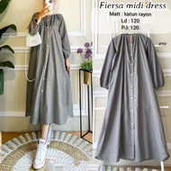 terbaru Midi Dress Gamis Midi Dress Muslim Baju Dress Wanita FIERSA