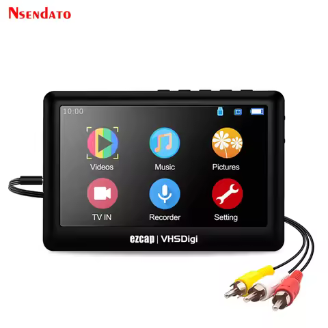 Ezcap180 AV Recorder Video Audio Capture Box Analog to Digital Converter For Hi8 VHS VCR's Camcorder