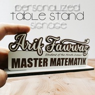 Ukiran Kayu Nama Meja / Personalized Table Stand Signage with Name