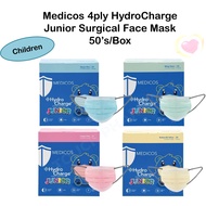 Medicos 4ply HydroCharge Junior Surgical Face Mask 50's/Box (Children)(4-12 years old)