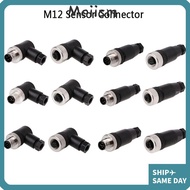 MEIISM M12 Sensor Connector, Connector Sensor Plug M12 Aviation Plug, M12 Sensor Cable Connector Mal