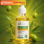 【Best Seller】Bio Cho Natural Olive Scalp Care Oil | Deep Nourish Dry Frizzy Hair | Soften Rough Hair