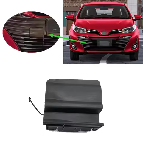 Front Bumper Towing Hook Eye Cover Lid Trailer Cap Trim For Toyota Vios Yaris Sedan 2018 2019