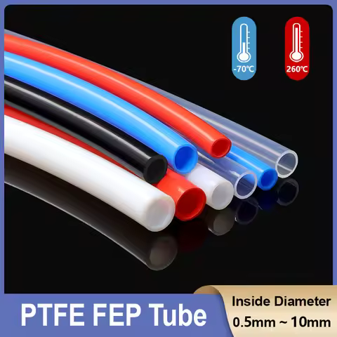 1/5m PTFE Tube Hose Diameter 0.5/0.8/1/1.5/2/2.5/3/4/5/6/7/8/10 mm FEP Insulated Extruder J-head Rig