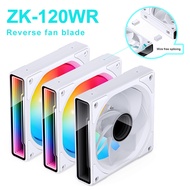 Jonsbo พัดลม ZK-120BR พัดลมทำความเย็น CPU4PIN PWM ARGB 120มม. ZK-120พัดลมแบบต่อสายและย้อนกลับได้