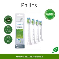 For Philips Sonicare Genuine W2 Replacement Toothbrush Heads, HX6064, White, Pack of 4