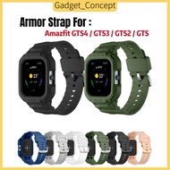 Armor Strap For Amazfit GTS4 GTS3 GTS2 GTS Strap + Case Armor Integral Band with Full Cover Protecti