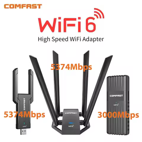 Comfast Wifi6 USB Adapter 5400/3000Mbps Gigabit E-sports Game Network Card High Speed Wifi Dongle Wi