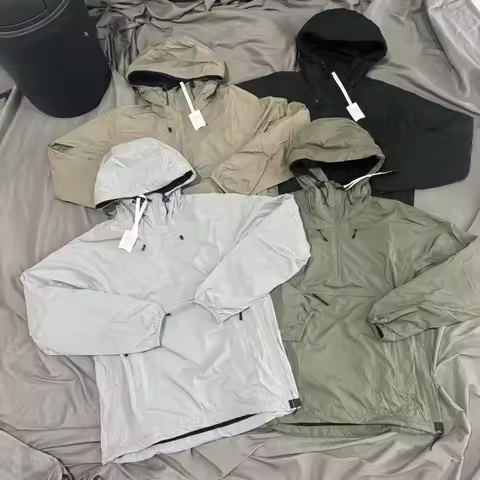 Yamatomichi Fleece Zipper Hooded Jacket Trench Japan Men Women Climping Moutain Waherproof Windproof