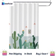 【LB0P】-Shower Curtain Cactus Printing Waterproof Bathroom Shower Curtain Bathroom Accessories Decorative Products