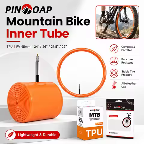 PINMOAP 1/2/5/10PCS Lightweight TPU Inner Tube Mountain Bike Tire Replacement Tube 24/26/27.5/29'' M