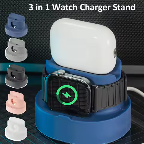 3 in 1 Watch Charger Stand Dock for Apple Watch Series 11/10/9/8/7/6/5/4 Carger Stand for Airpods Pr
