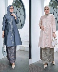 Setelan Kebaya Songket Melayu Free Hijab | Setelan Baju Kurung Siti Nurbaya | Tafeta Payet | Setelan