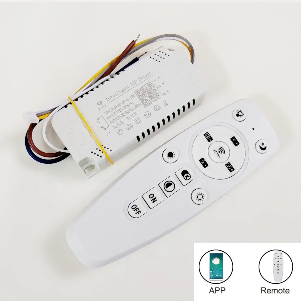 APP Control LED Driver 2.4G Remote Intelligent LED Transformer 12-24W 40W 80W 120W 360W For Dimmable