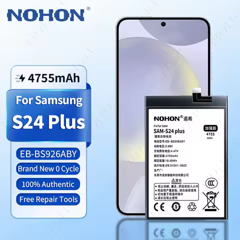 NOHON Replacement Battery for Samsung S24 Plus 24+ S24Plus 4755mAh(Min) EB-BS926ABY Lithium Polymer 