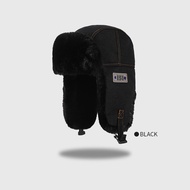 1PC Bomber Hat Men Women Thick Warm Russian Ushanka Fur Hat Fashion Male Female Winter Hat Black Gre