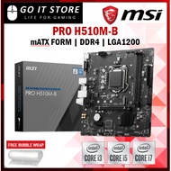 MSI PRO H510M-B Intel LGA1200 mATX Motherboard + Intel Core 10TH Gen Processors (G6405 I3-10105 I5-1