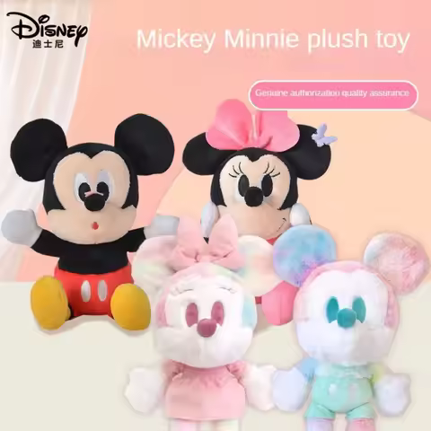 20cm Mickey Mouse Plush Toys Kawaii Anime Mickey Minnie Stuffed Plush Models Decoration Dolls for Bo