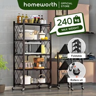 HOMEWORTH Rak Dapur Kabinet Dapur Kitchen Organizer Kitchen Rack Cabinet Dapur Foldable Storage Rack