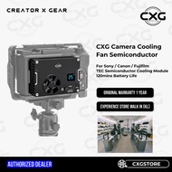 CXG Camera Cooling Fan Cooler Semiconductor 120mins Battery Live Streaming for Sony FX3 / Canon / Fu