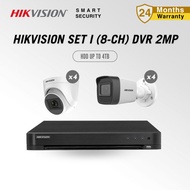 HIKVISION Set I (8-ch) DVR | 2MP CCTV | HDD up to 4TB