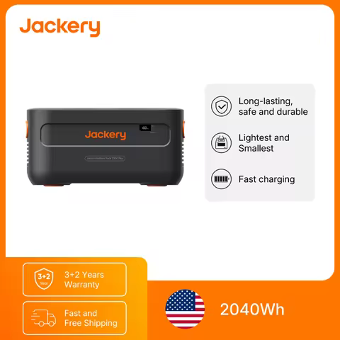 Jackery Battery Pack 2000 Plus Expansion Battery (No Power Station Included) , 2040Wh LiFePO₄ Capaci