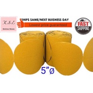 Abrasive sand paper disc 5” P60/P80/P120/P180/P240/P320