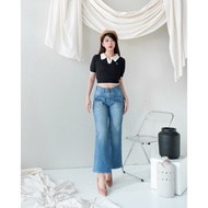 C5X Jeans - Ruby Women's Stretch Cargo Pants Cargo Jeans mini Pockets Comfortable Stretchy Material 