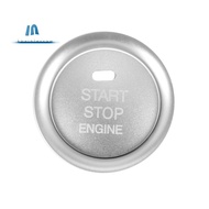 2Pc Set Silver Aluminum Keyless  Push  Button & Surrounding Decoration Ring for  3 6 -3 -5 -9 MX-5 W