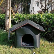 DANGSTORA Waterproof Outdoor Pet House Oxford Warm Cabin Pet Bed Tent Foldable Cat House Cabin Shape Travel Dog Kennel Four Seasons