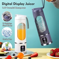 Portable Juicer Blender USB Rechargeable Juicer Blender Digital Display Mini Juicer Ice Crusher