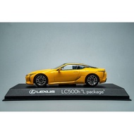 [Ready Stock] 1 43 Jingshang Lexus LC500 L Package Metal Yellow Car Paint Black Interior Body with R