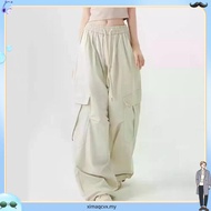 【READY STOCK AT Johor】 Hotgirl⭐Cargo Pants For Women Drawstring Plain Pocket casual street style