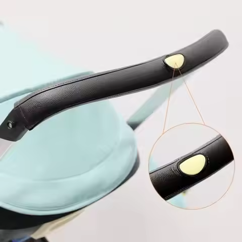 PU Leather Stroller Handle Covers Detachable Washable Armrest Protector Belt Cover Handle protector 