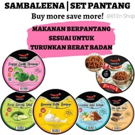 SAMBALEENA SET PANTANG KURUS SIHAT | BAWANG PUTIH | SERUNDING HALIA | PERIA GORENG | IKAN BILIS LADA HITAM | ULAM PEGAGA