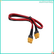 WU 1PCS XT60 Female to XT60 Female Plugs Extension Cable Leads Silicone Wire 12AWG