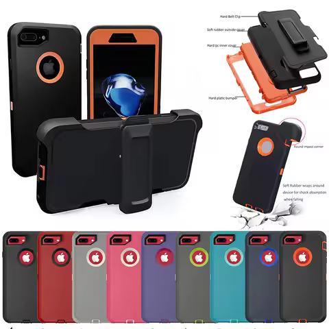 For iPhone 6 6S 6 Plus 6S Plus Hybrid Heavy Defend Shockproof Full Coverage Phone Case Cover For iPh