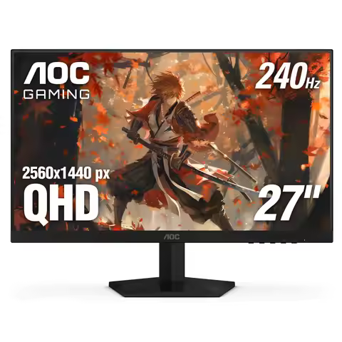 27 Inch QHD Gaming Monitor 240Hz IPS, Overclock 260Hz, G-Sync Compatible, HDR Ready, VESA Mount