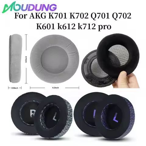 MOUDUNG Ear Pads for AKG K701 K702 Q701 Q702 K601 k612 k712 pro Headset Replacement Printed ice silk