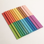 AVDAR Linden Wood Building Blocks Toys Childrens Solid Wooden Educational 12 Colors Thin Puzzle Piec