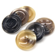 15/18/21/25/28/30mm Round Glaze Horn Pattern Resin Buttons For Sewing Women Men Blazer Suit Coat Large Handmade Decorations