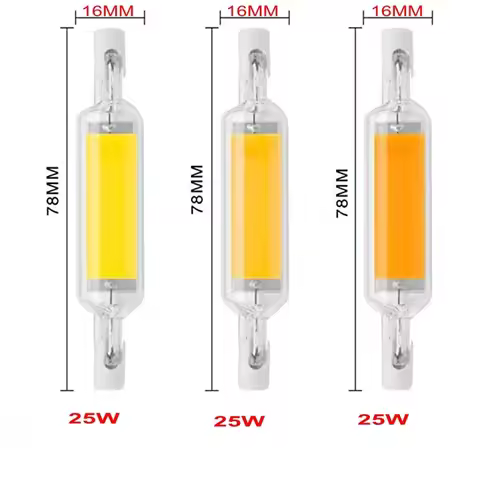 Super Bright Dimmable LED R7S Glass Tube COB Bulb Ceramics 78MM 118MM Corn Lamp 20W 40W J78 50W J118