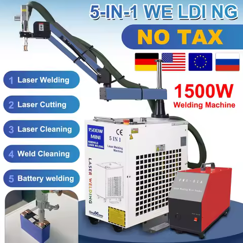 BWT 5 in 1 Fiber Laser Battery Welding Cleaning Cutting welding Machine Double Wobble 1500W Handheld