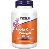 Now Foods Apple Cider Vinegar 450 mg, 180 Capsules