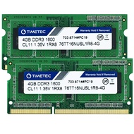 Timetec 8GB KIT(2x4GB) DDR3L / DDR3 1600MHz PC3L-12800 / PC3-12800 Non-ECC Unbuffered 1.35V / 1.5V C