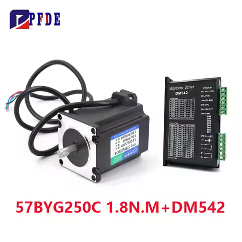Nema23 Stepper Motor,270 oz.in,76mm,1.8 deg,3A,with TB6600 DM542 Stepper Driver Set for 3D Printer/R
