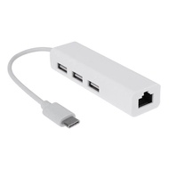 USB-C USB 3.1 Type C To USB RJ45 Ethernet Lan Adapter Hub Cable for Macbook PC