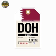 Sticker DOH Airport Qatar Airways Doha label luggage TAG traveling logo sticker